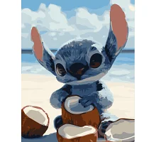 Картини за номерами Стіч з кокосами 40*50 см (PN8554)