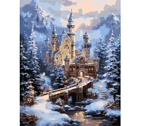 Картина за номерами Замок у зимових горах 40х50 см Origami (LW3553)