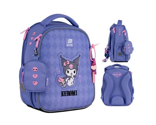 Рюкзак шкільний каркасний Kite котик Kuromi 36 см (HK25-555S-2)