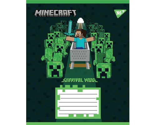 Зошит учнівський шкільний Minecraft Walls А5 18 аркушів лінія YES (767567)