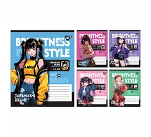 Зошит учнівський загальний Brightness style А5 48 аркушів лінія YES (767762)