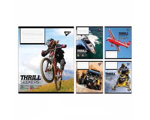 Зошит учнівський загальний Thrill Seekers А5 96 аркушів клітинка YES (767790)