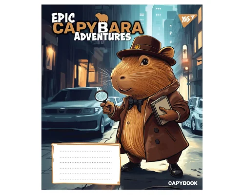 Зошит учнівський шкільний Epic Capybara А5 24 аркушів лінія YES (767797)