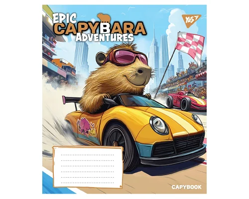 Зошит учнівський шкільний Epic Capybara А5 24 аркушів лінія YES (767797)