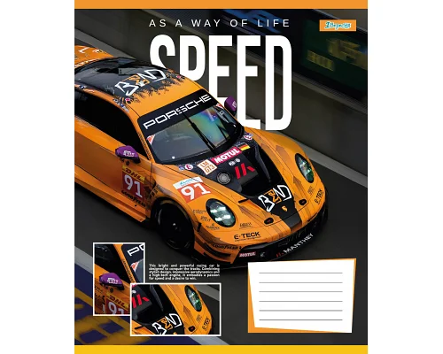 Зошит учнівський шкільний Speed as a way of life А5 12 аркушів лінія 1 Вересня (768012)