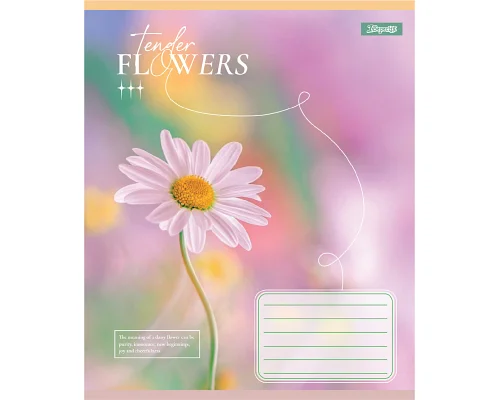 Зошит учнівський загальний Tender Flowers А5 48 аркушів лінія 1 Вересня (768081)
