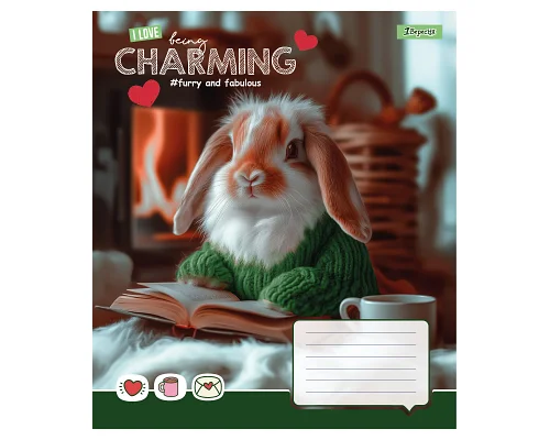 Зошит учнівський шкільний Charming А5 18 аркушів лінія 1 Вересня (768186)