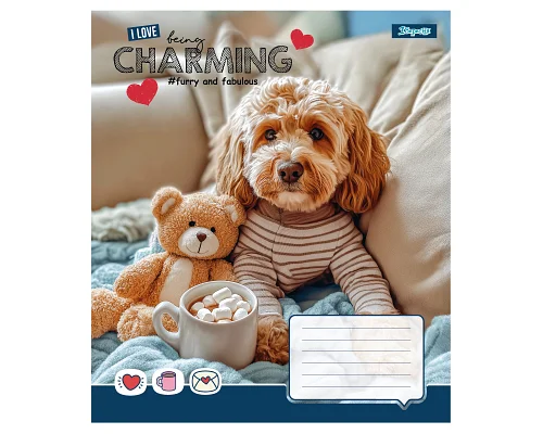 Зошит учнівський шкільний Charming А5 18 аркушів лінія 1 Вересня (768186)