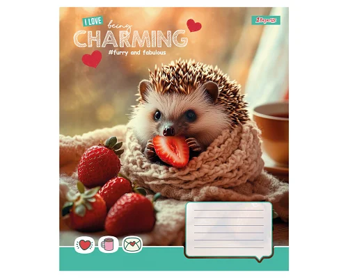 Зошит учнівський шкільний Charming А5 18 аркушів лінія 1 Вересня (768186)