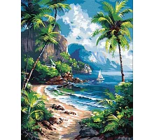 Картина по номерам Тропический рай art_selena_ua 40х50 Идейка (KHO2795)