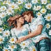 Картина за номерами Твої обійми серед квітів art_selena_ua 40х40 Ідейка (KHO8629)