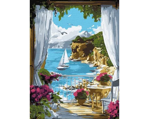 Картина за номерами Сонячна гавань art_selena_ua 30х40 Ідейка (KHO2798)