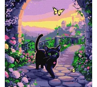Картина за номерами Казковий кіт art_selena_ua 40х40 Ідейка (KHO6780)