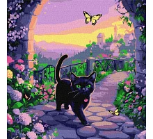 Картина за номерами Казковий кіт art_selena_ua 40х40 Ідейка (KHO6780)