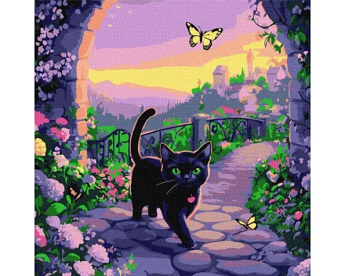Картина за номерами Казковий кіт art_selena_ua 40х40 Ідейка (KHO6780)