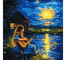 Картина по номерам Звуки в темноте art_selena_ua 40х40 Идейка (KHO8636)