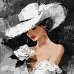 Картина по номерам Белая роза art_selena_ua 40х40 Идейка (KHO8637)