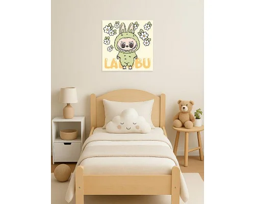 Картина за номерами Веселий Лабубу art_selena_ua 25х25 Ідейка (KHO1300)
