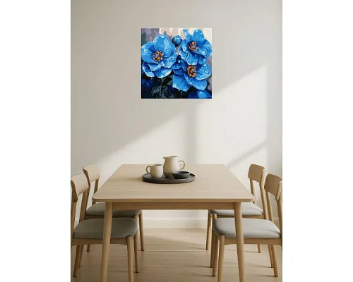 Картина за номерами Фіалки щоранку art_selena_ua 30х30 Ідейка (KHO3317)