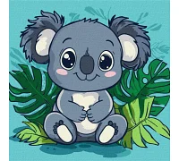 Картина за номерами Весела коала art_selena_ua 30х30 Ідейка (KHO1270)