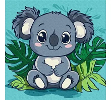 Картина по номерам Веселая коала art_selena_ua 30х30 Идейка (KHO1270)