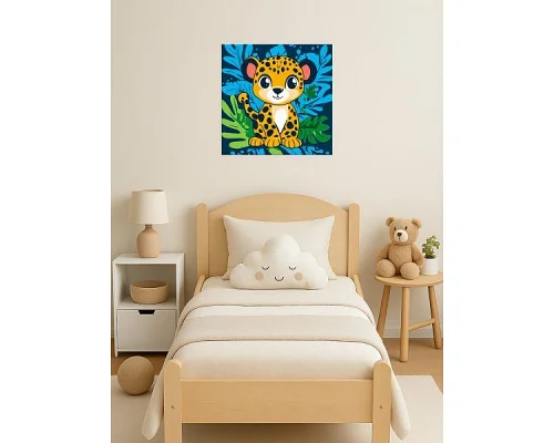 Картина за номерами Веселий леопард art_selena_ua 30х30 Ідейка (KHO1271)