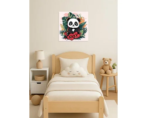 Картина по номерам Панда в тропиках art_selena_ua 30х30 Идейка (KHO1261)