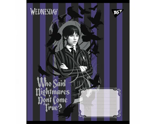 Зошит учнівський шкільний Wednesday: Таємничі уроки А5 24 аркушів лінія YES (768274)
