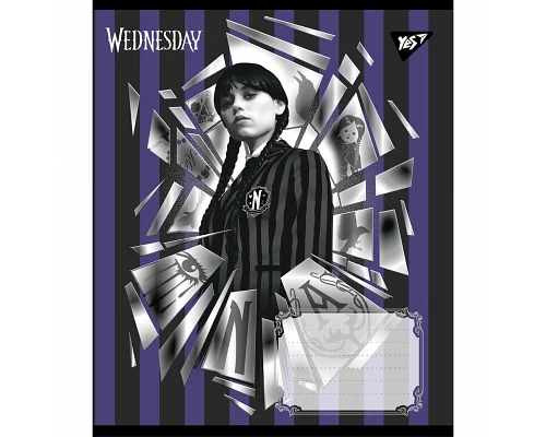 Зошит учнівський шкільний Wednesday: Таємничі уроки А5 24 аркушів лінія YES (768274)