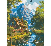 Алмазна мозаїка Гірське життя 40x50 см Орігамі (OD3438)
