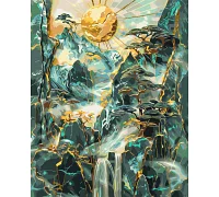 Картина по номерам Утренние горы с красками металик 40x50 см Оригами (LW3452)