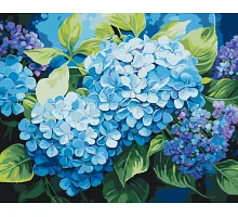 Картина по номерам Цветы Голубая гортензия 40x50 см Оригами (LW3489)