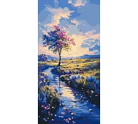 Картина по номерам Пейзаж Дорога к мечте 40x80 см Оригами (LW5137)
