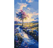 Картина по номерам Пейзаж Дорога к мечте 40x80 см Оригами (LW5137)