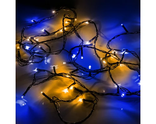 Електрогірлянда Yes! Fun Нитка 70 LED, жовто-синя, 4,9 м,8 режимів миготіння (974845)
