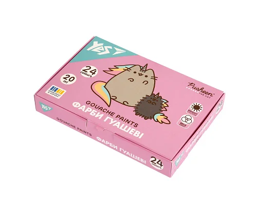 Фарби гуашеві Yes Pusheen 24 кольорів по 20 мл (230404)