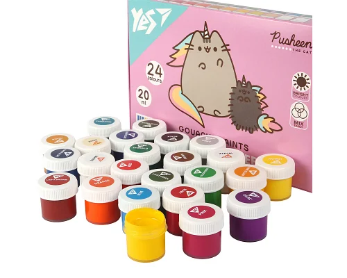 Фарби гуашеві Yes Pusheen 24 кольорів по 20 мл (230404)