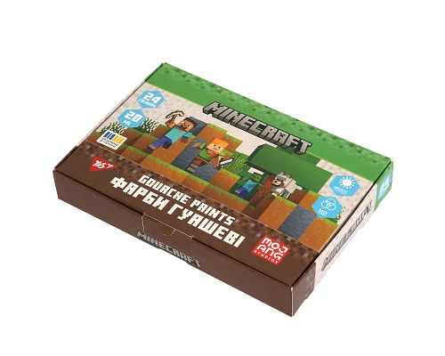 Фарби гуашеві Yes Minecraft 24 кольорів по 20 мл (230409)