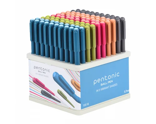 Ручка шариковая LINC Pentonic Colours 0,7 мм стенд 100 шт синяя (420462)