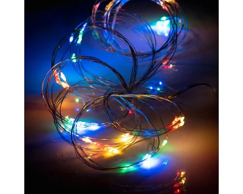 Електрогірлянда Yes! Fun Пучок на мідному дроті 50LED різнокольорова 1м статична батарейки (975014)