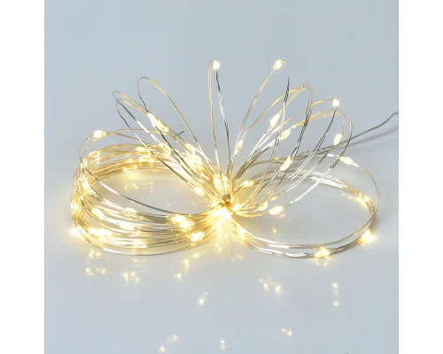 Електрогірлянда Yes! Fun Нитка на мідному дроті 60 LED тепло-біла 6 м статич батарейки (975030)