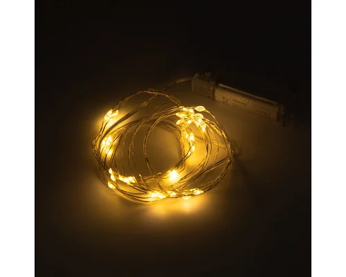 Електрогірлянда Yes! Fun Нитка на мідному дроті 60 LED тепло-біла 6 м статич батарейки (975030)