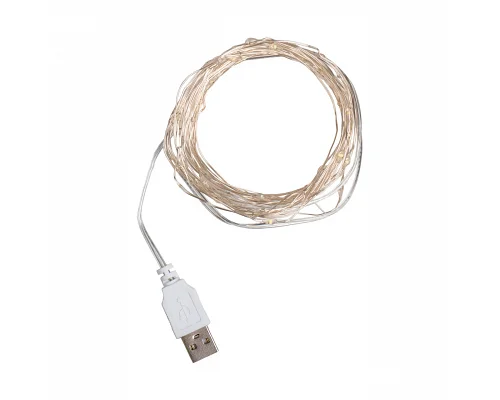 Електрогірлянда Yes! Fun Нитка на мідному дроті 50 LED холодно-біла 5 м статична, USB (975038)