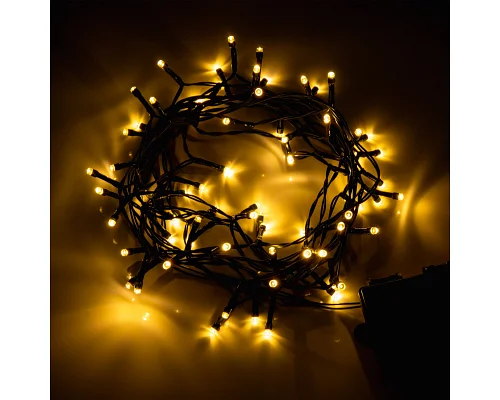 Електрогірлянда вулична Yes! Fun 70 LED тепло-біла 4,9 м, статична, таймер, батарейки (975062)