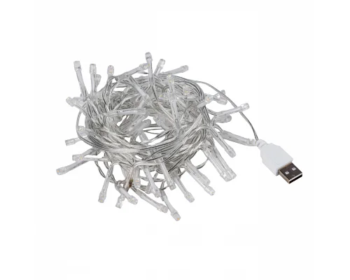 Електрогірлянда Yes! Fun Нитка 70 LED, холодно-біла, 4,9 м, мерехтіння, USB (975063)