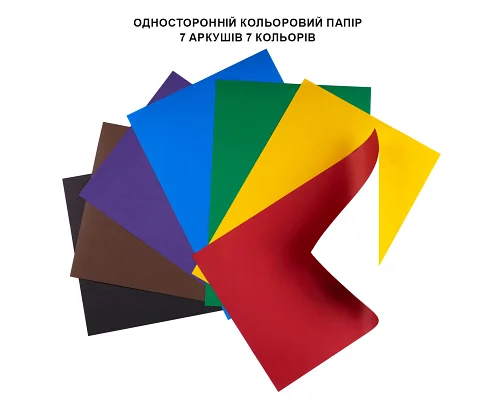 Набір кольорового картону та паперу 1Вересня Classic 17 аркушів А4 папка (954902)