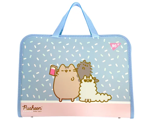 Папка-портфель Yes FC на блискавці з тканинними ручками Pusheen (492316)