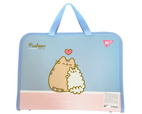 Папка-портфель Yes FC на блискавці з тканинними ручками Pusheen (492316)