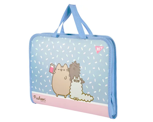Папка-портфель Yes FC на блискавці з тканинними ручками Pusheen (492316)