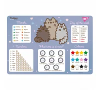 Підкладка пластикова для столу Yes Pusheen з підказками англ А3 блакитна (492321)